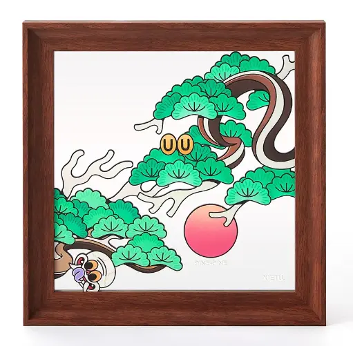 松與松-小松瞌睡印花鏡子